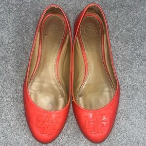 Red/orange Tory Burch flats size 7.5